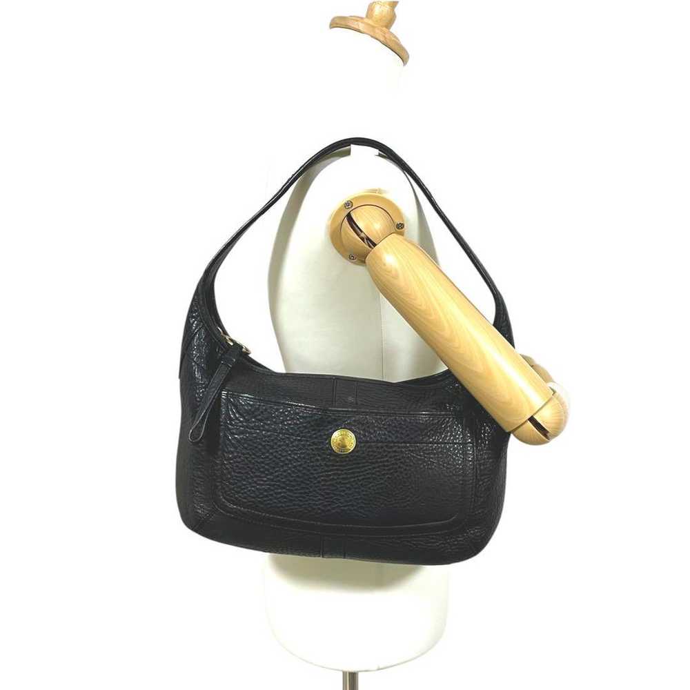 Coach Shoulder Bag One Shoulder Handbag Black Lea… - image 10