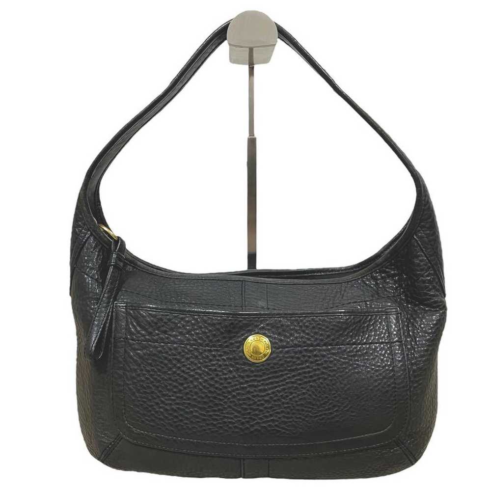 Coach Shoulder Bag One Shoulder Handbag Black Lea… - image 2