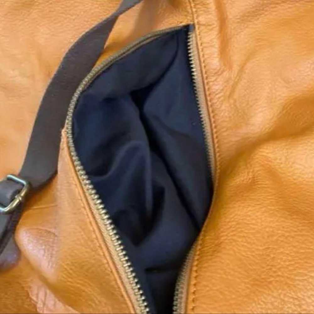 Brown leather shoulder bag - image 7