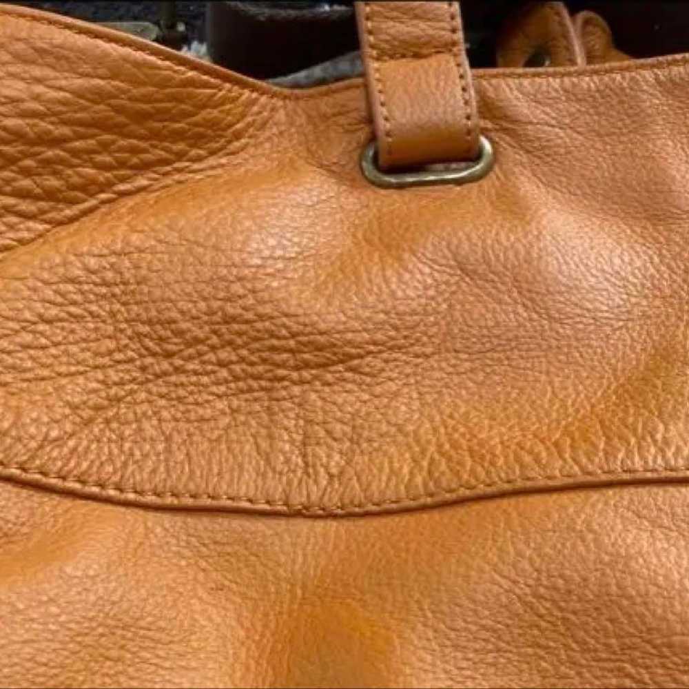 Brown leather shoulder bag - image 8