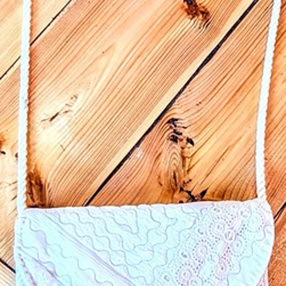 Purse -Handmade Padded White Silk - Vintage - Ret… - image 6