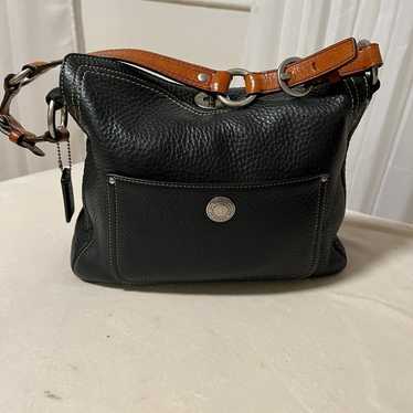 Genuine Leather Pebbled Coach Bag