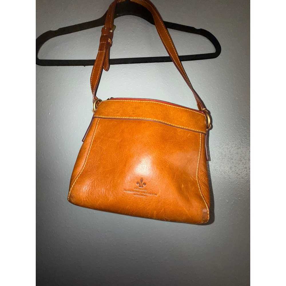 Vintage Dooney & Bourke Florentine Brown Leather … - image 1