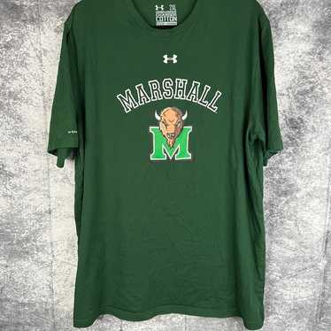 Vintage under armour green adult 2xl marshall col… - image 1