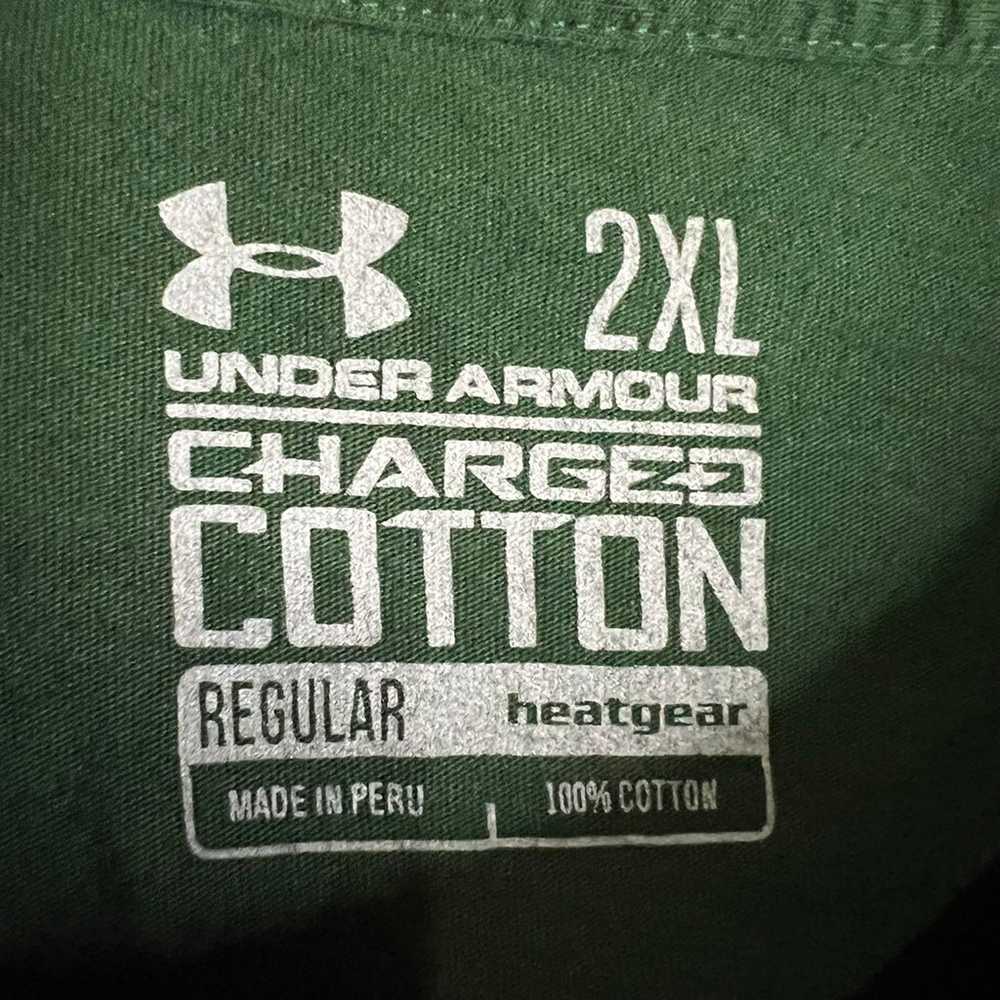 Vintage under armour green adult 2xl marshall col… - image 3