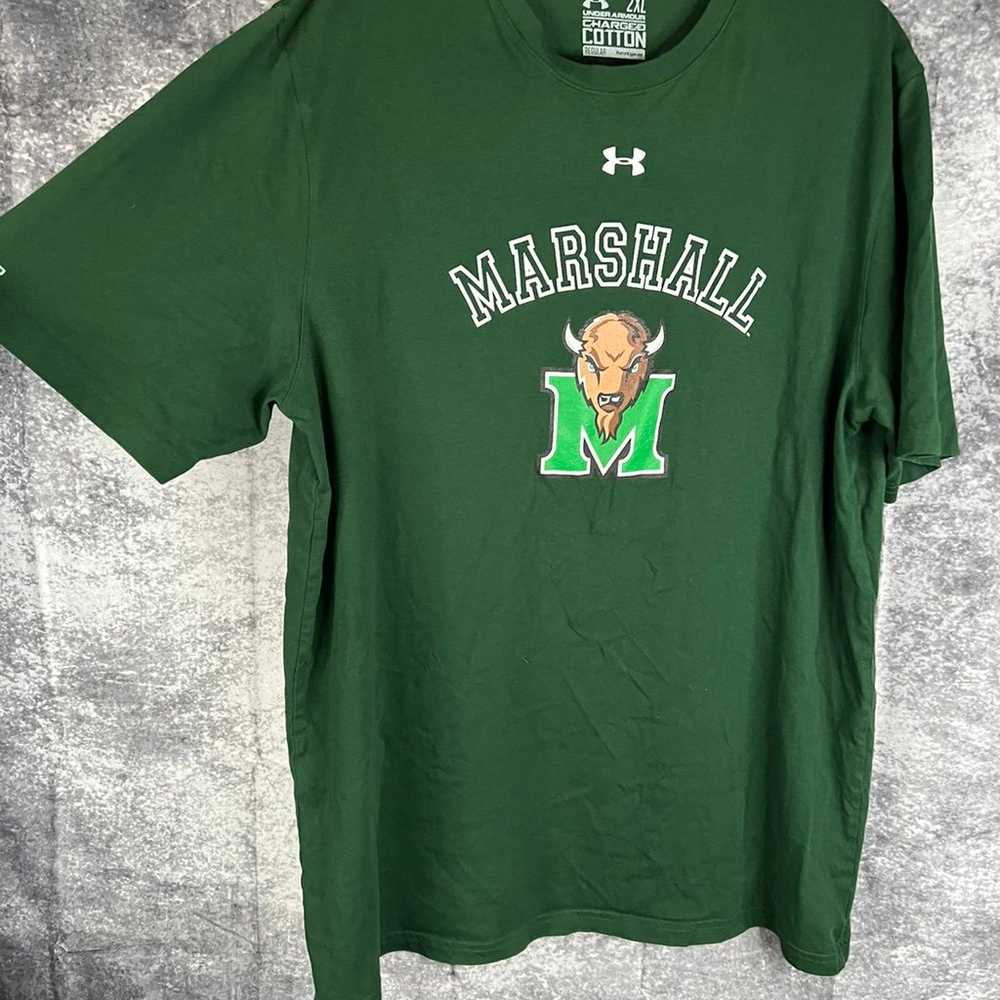 Vintage under armour green adult 2xl marshall col… - image 4