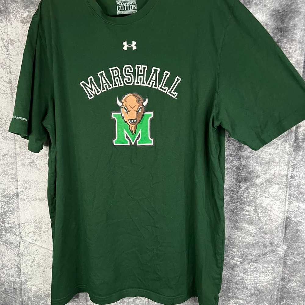 Vintage under armour green adult 2xl marshall col… - image 5