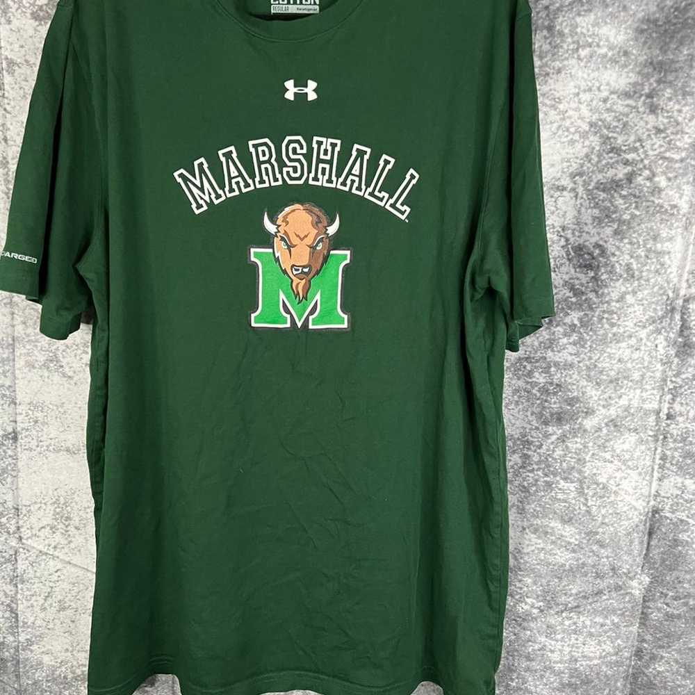 Vintage under armour green adult 2xl marshall col… - image 6