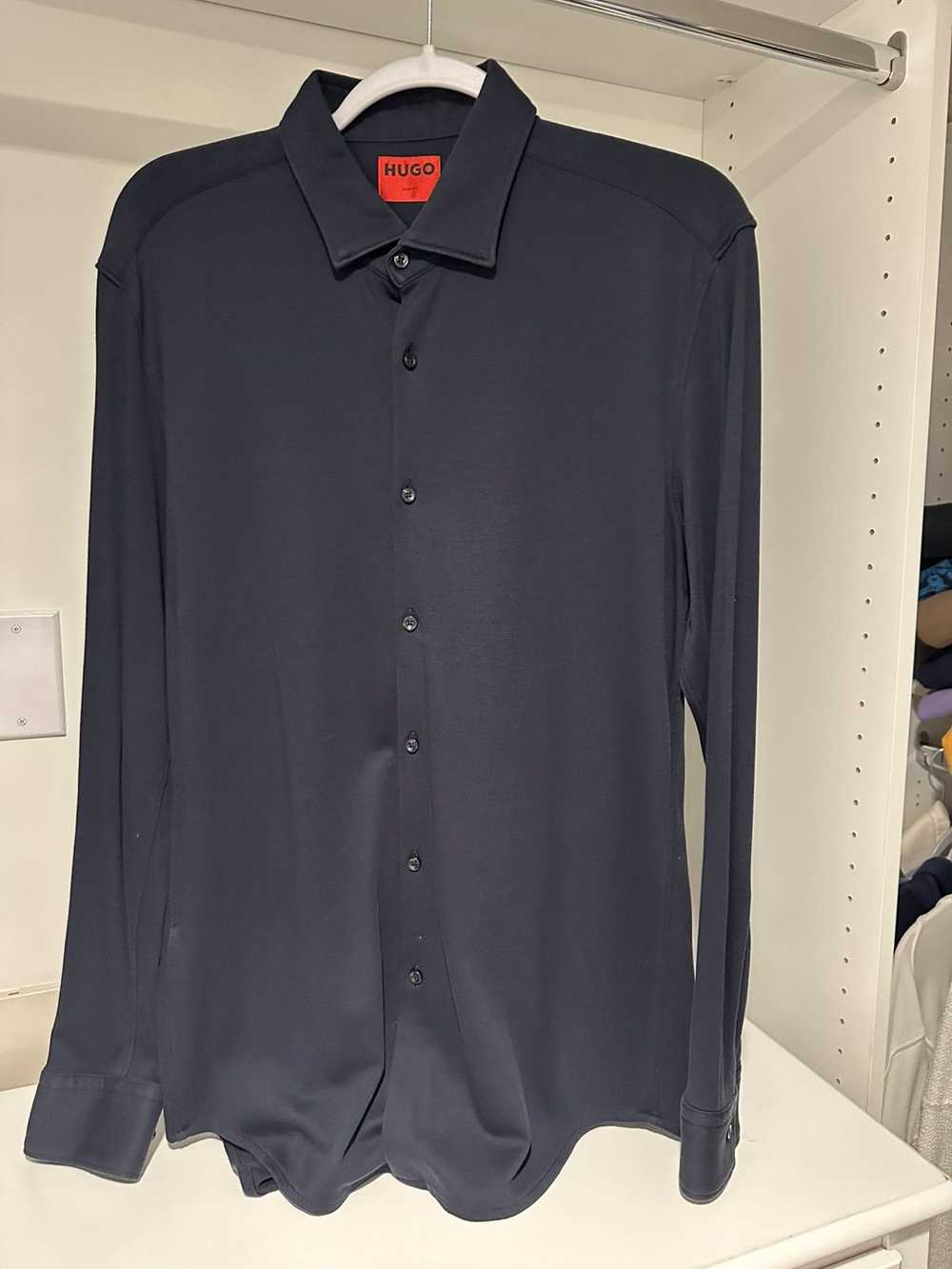 Hugo × Hugo Boss Hugo Boss Navy Button Down Size L - image 4