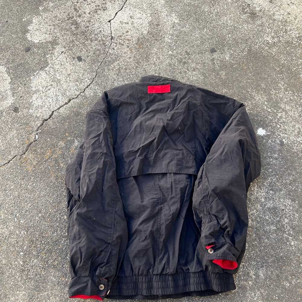 Vintage Colleige Lee Sport Black Windbreaker Swea… - image 6