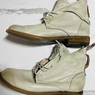 Lf silent d gray leather boot - image 1