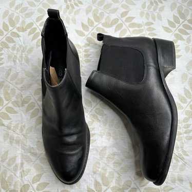 Franco Sarto Black Leather Chelsea Ankle Boots Cl… - image 1