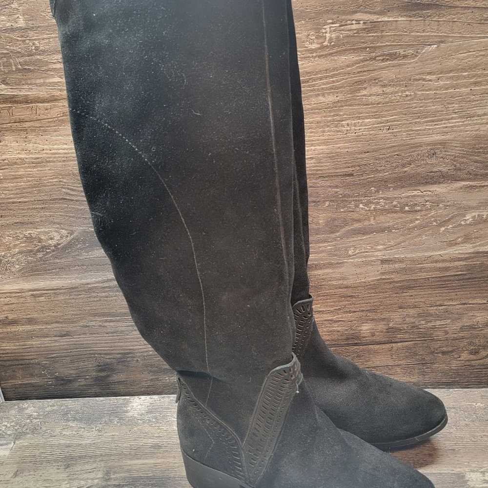 $240 Vince Camuto Karinda Over The Knee Boot Suede Black Sz 8 Never Worn.