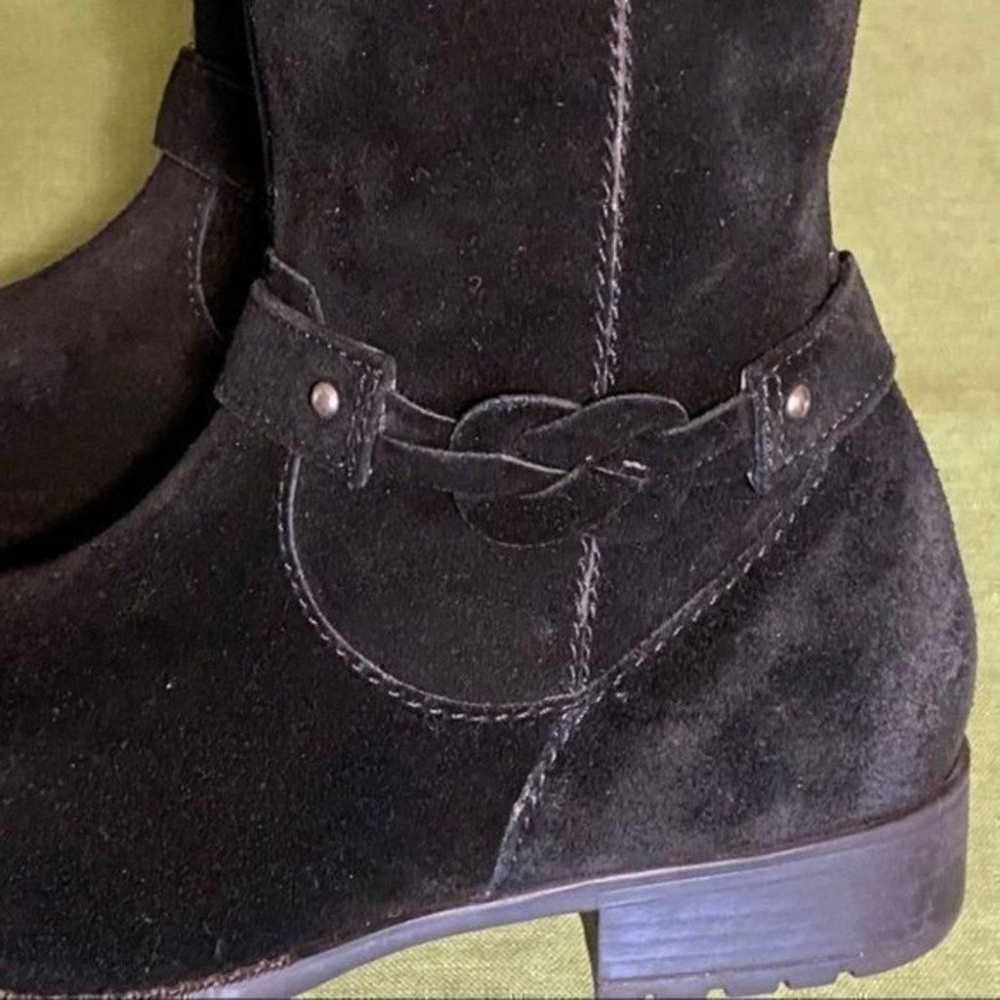 Clarks tall suede black boots with  1" heel - image 10