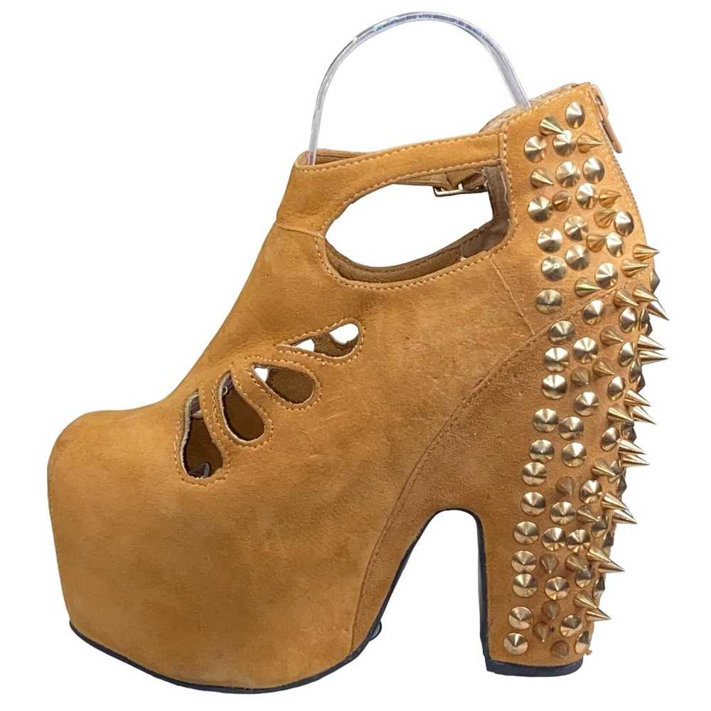 Jeffrey Campbell Women’s Tan Suede Spiked Platfor… - image 2