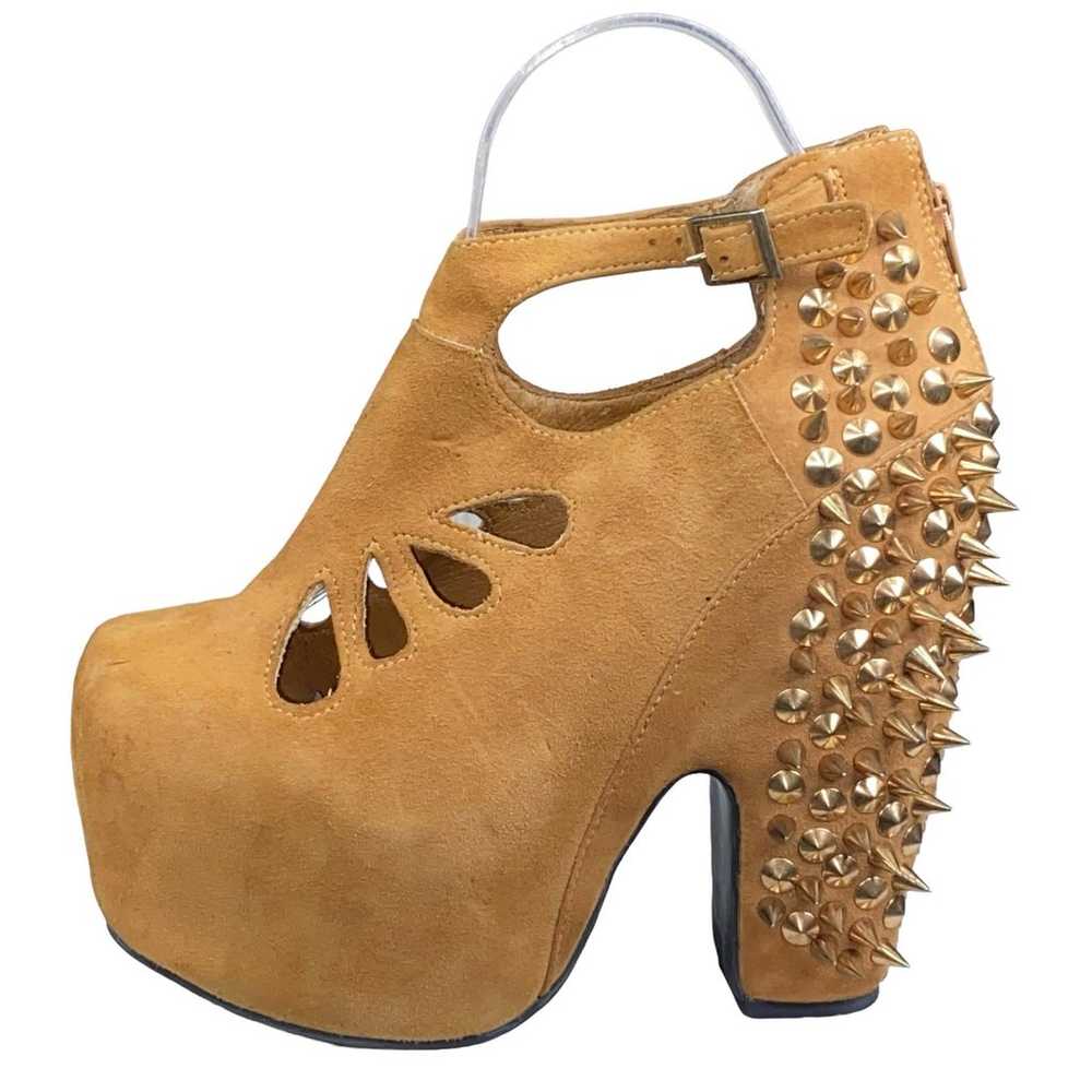 Jeffrey Campbell Women’s Tan Suede Spiked Platfor… - image 3