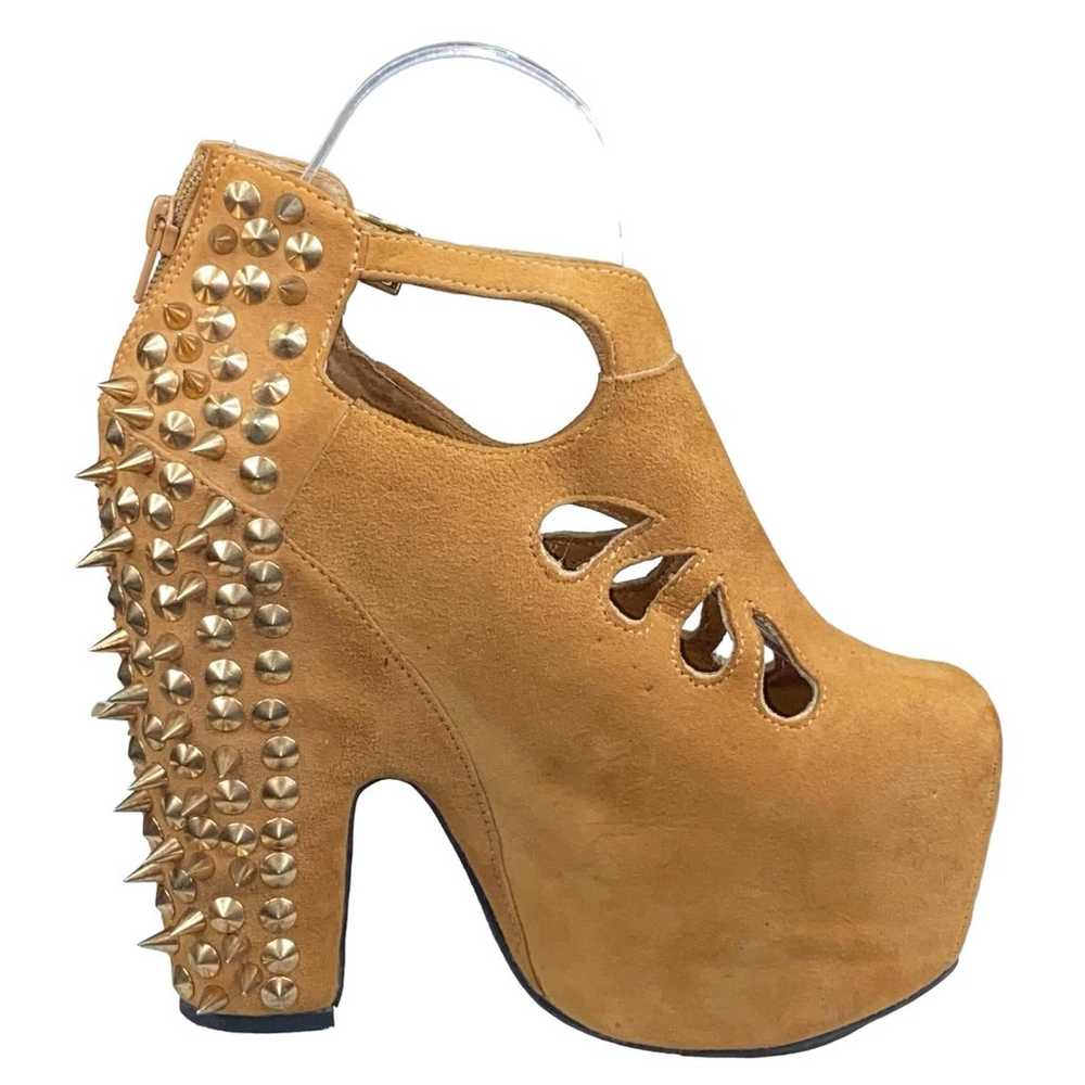 Jeffrey Campbell Women’s Tan Suede Spiked Platfor… - image 4