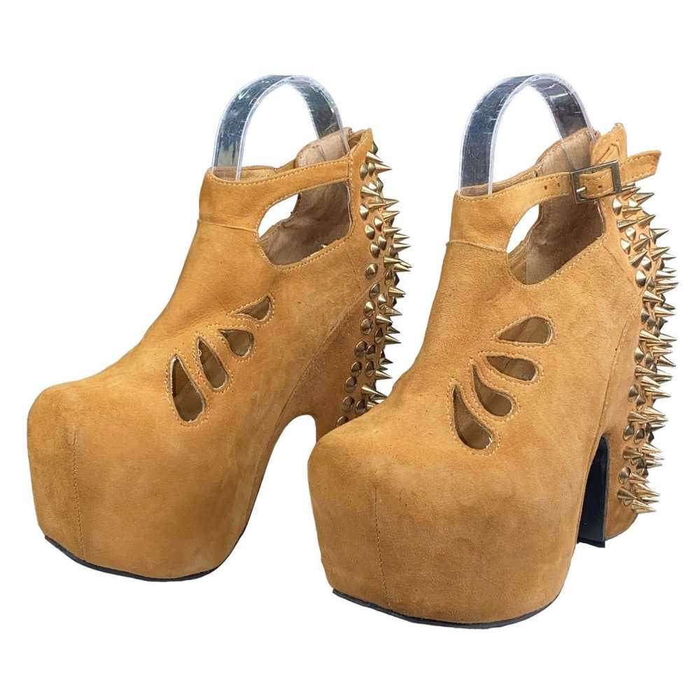 Jeffrey Campbell Women’s Tan Suede Spiked Platfor… - image 5