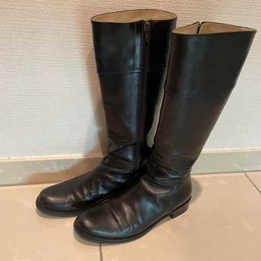 Margaret Howell Black Leather Long Boots