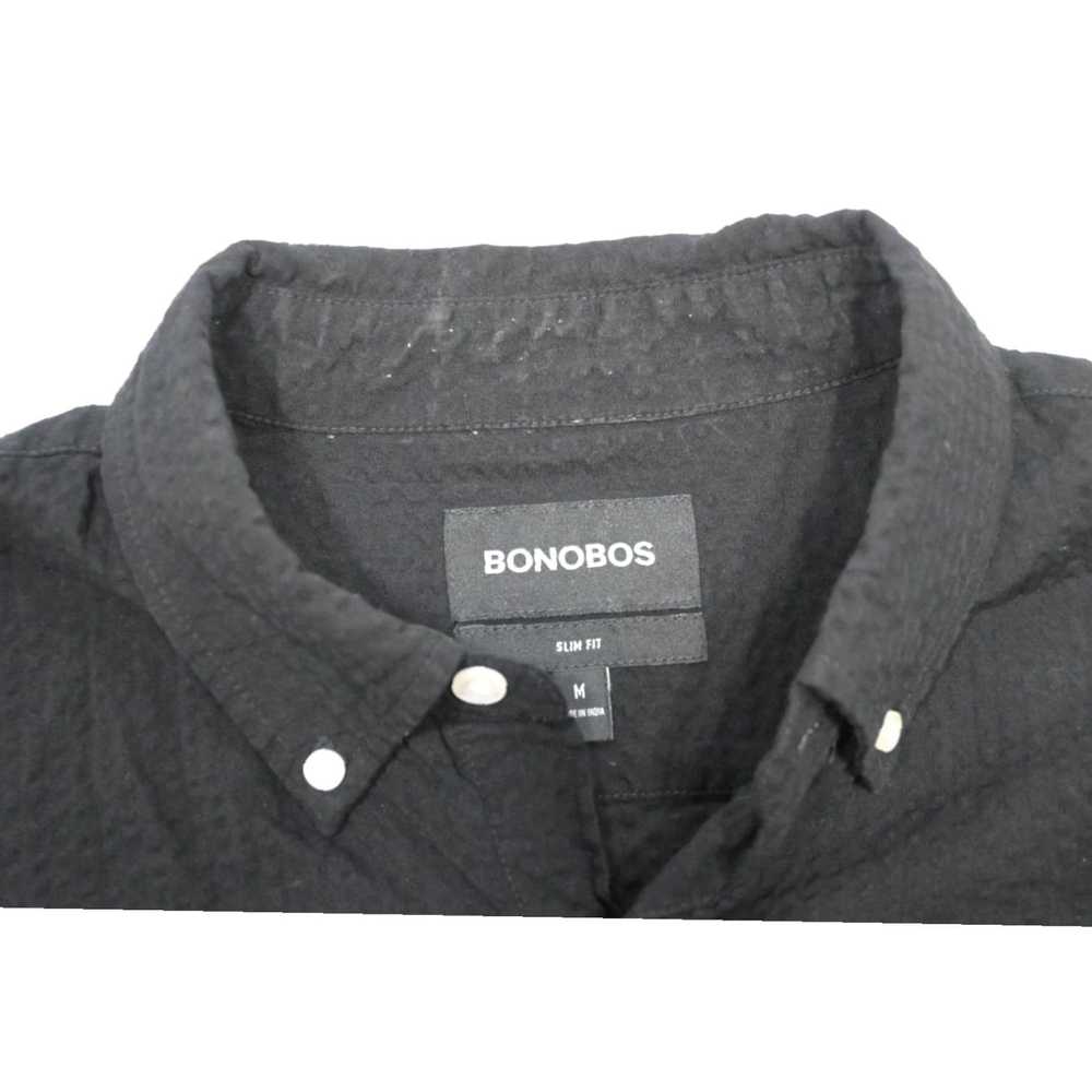 Bonobos Black SeerSucker Mens Medium Slim Fit Lon… - image 7