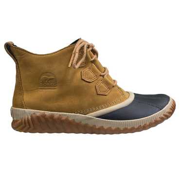 Sorel Women’s Out and About Brown Leather Duck Bo… - image 1