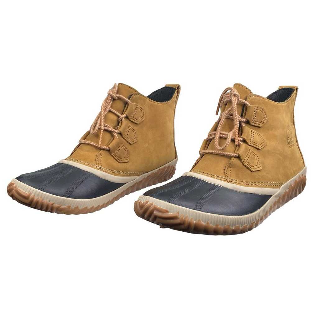 Sorel Women’s Out and About Brown Leather Duck Bo… - image 6