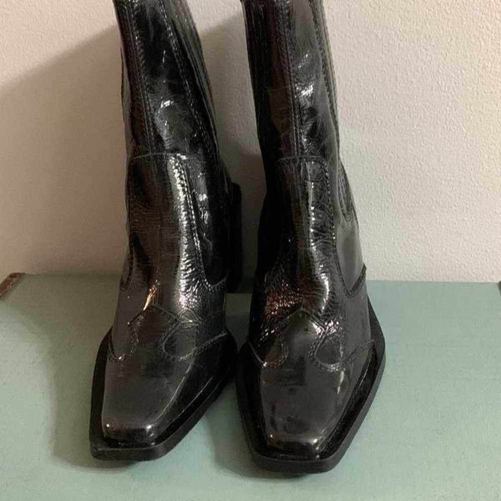 Topshop boots Honduras Black Patent Leather Slip … - image 3