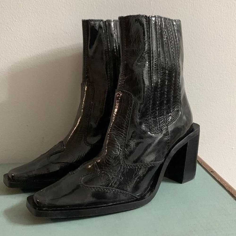 Topshop boots Honduras Black Patent Leather Slip … - image 7