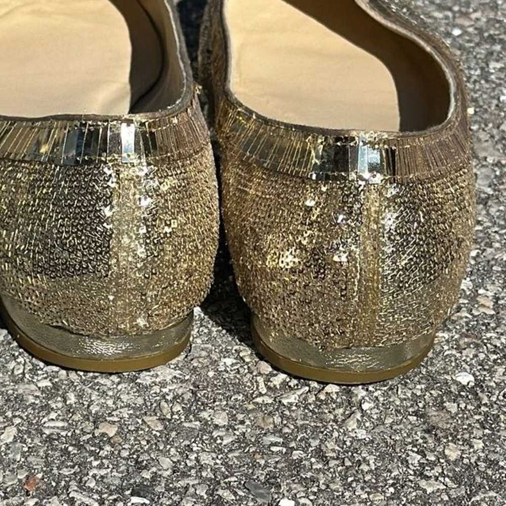 Talbots Gold Bling Slip-on Flats Size 7 1/2 - image 3