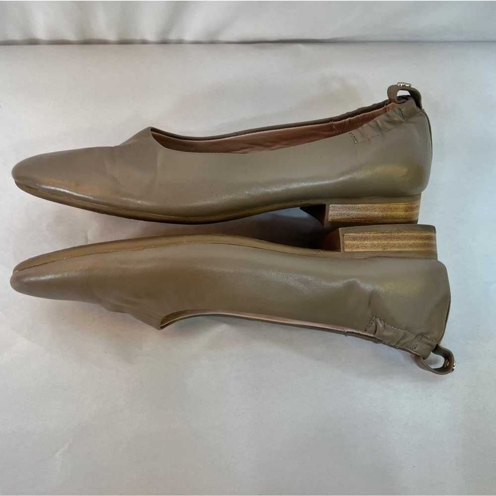 Taryn Rose Bess Leather Ballet Flats Taupe Size U… - image 3