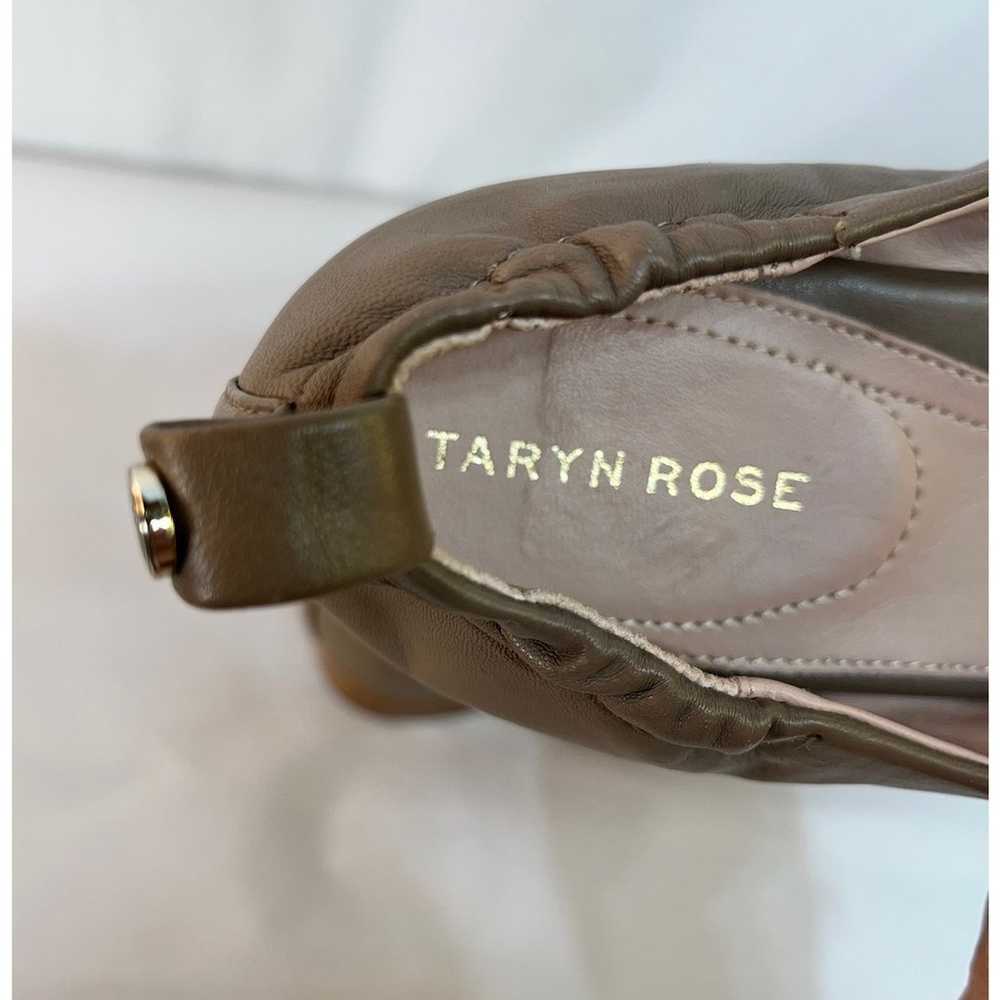 Taryn Rose Bess Leather Ballet Flats Taupe Size U… - image 9