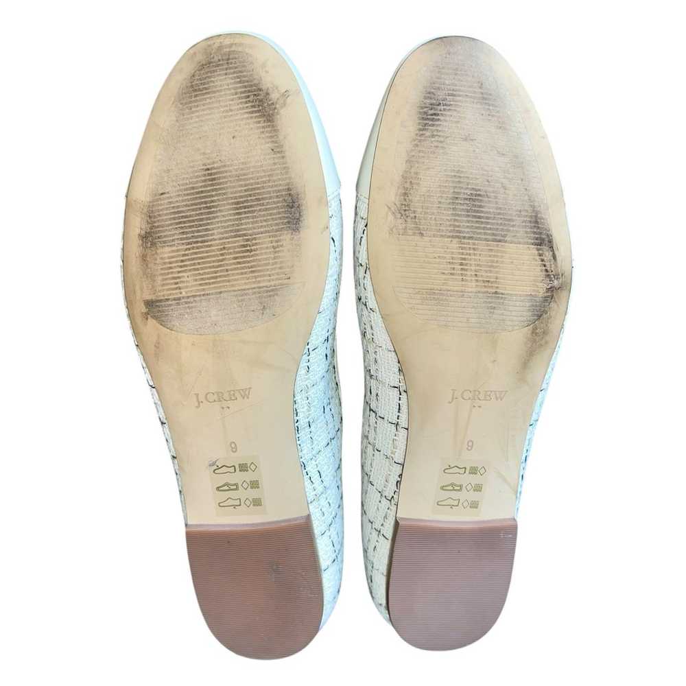 J.Crew Tweed Ballet Flats 9 Cream Plaid Casual Ca… - image 7