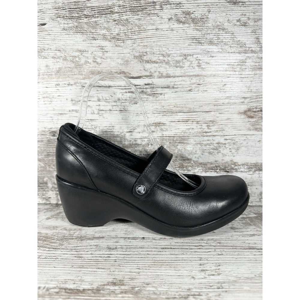 Women's "Crocs At Work" Black Leather Slip-Resist… - image 2