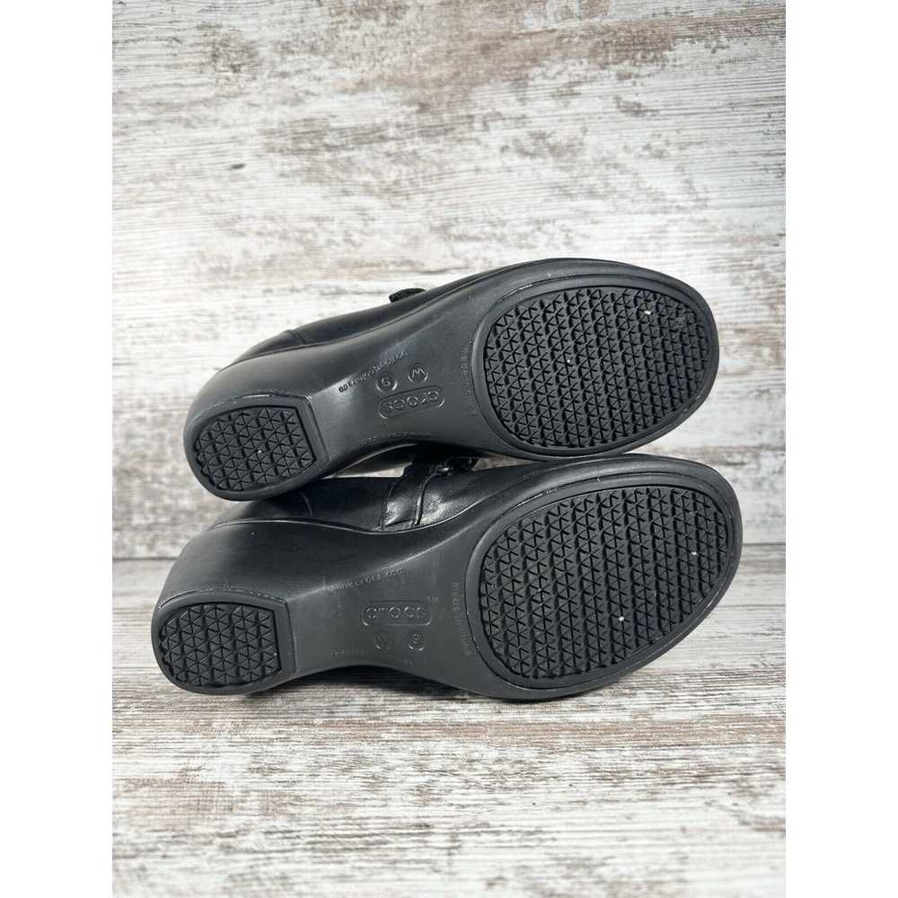 Women's "Crocs At Work" Black Leather Slip-Resist… - image 8