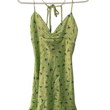 Zara SHORT SATIN DRESS - Light lime green size M - image 1