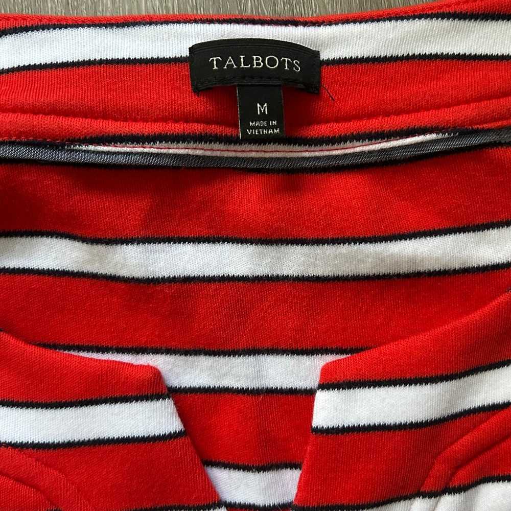 Women’s Talbots Striped Red White And Blue Tank T… - image 4