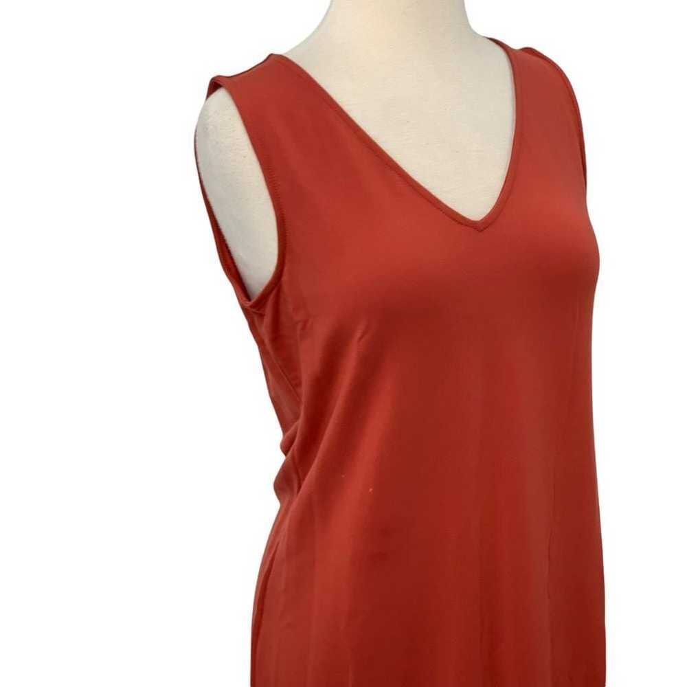 Garnet Hill Terracotta V-Neck Sleeveless Maxi Flo… - image 3