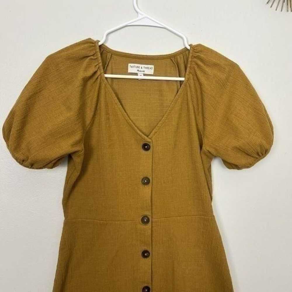 Madewell Texture & Thread  Mini Dress Small Puff-… - image 3