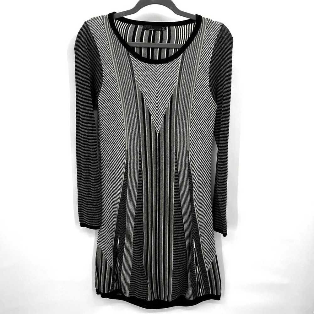 PrAna Whitley Black, Gray, & White Midi Length Sw… - image 2