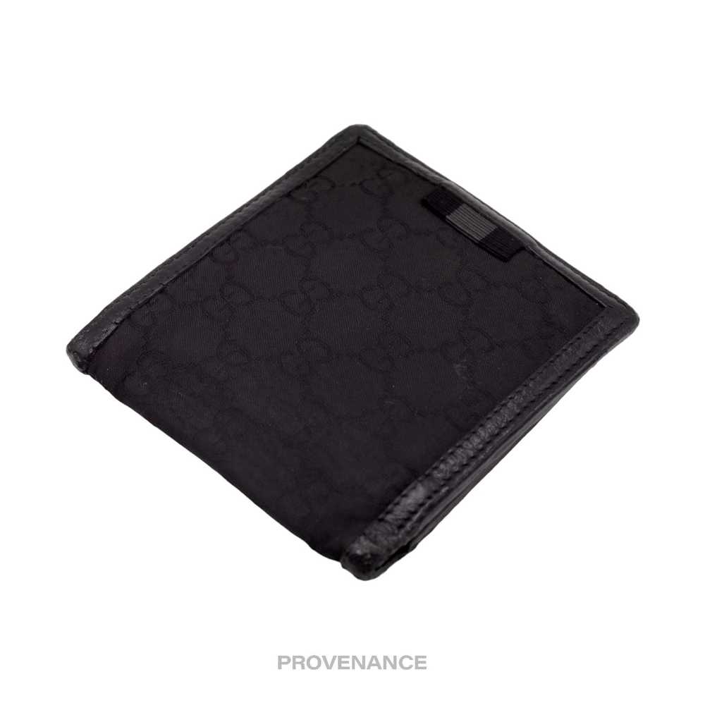 Gucci 🔴 Gucci Bifold Wallet with Web - Black Lea… - image 4