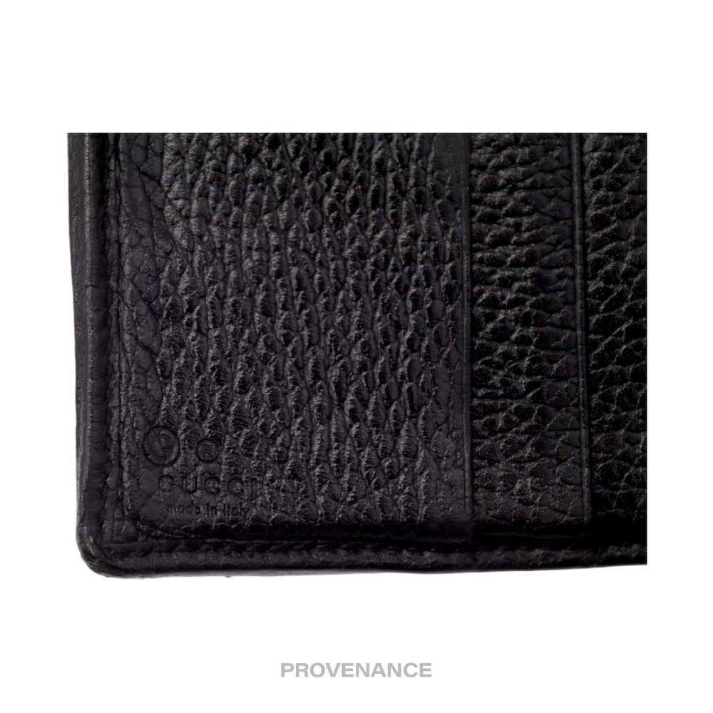 Gucci 🔴 Gucci Bifold Wallet with Web - Black Lea… - image 9