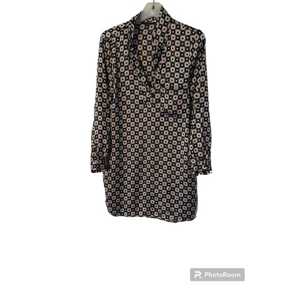 Zara Geometric Print Shirt Dress SZ S-M - image 4