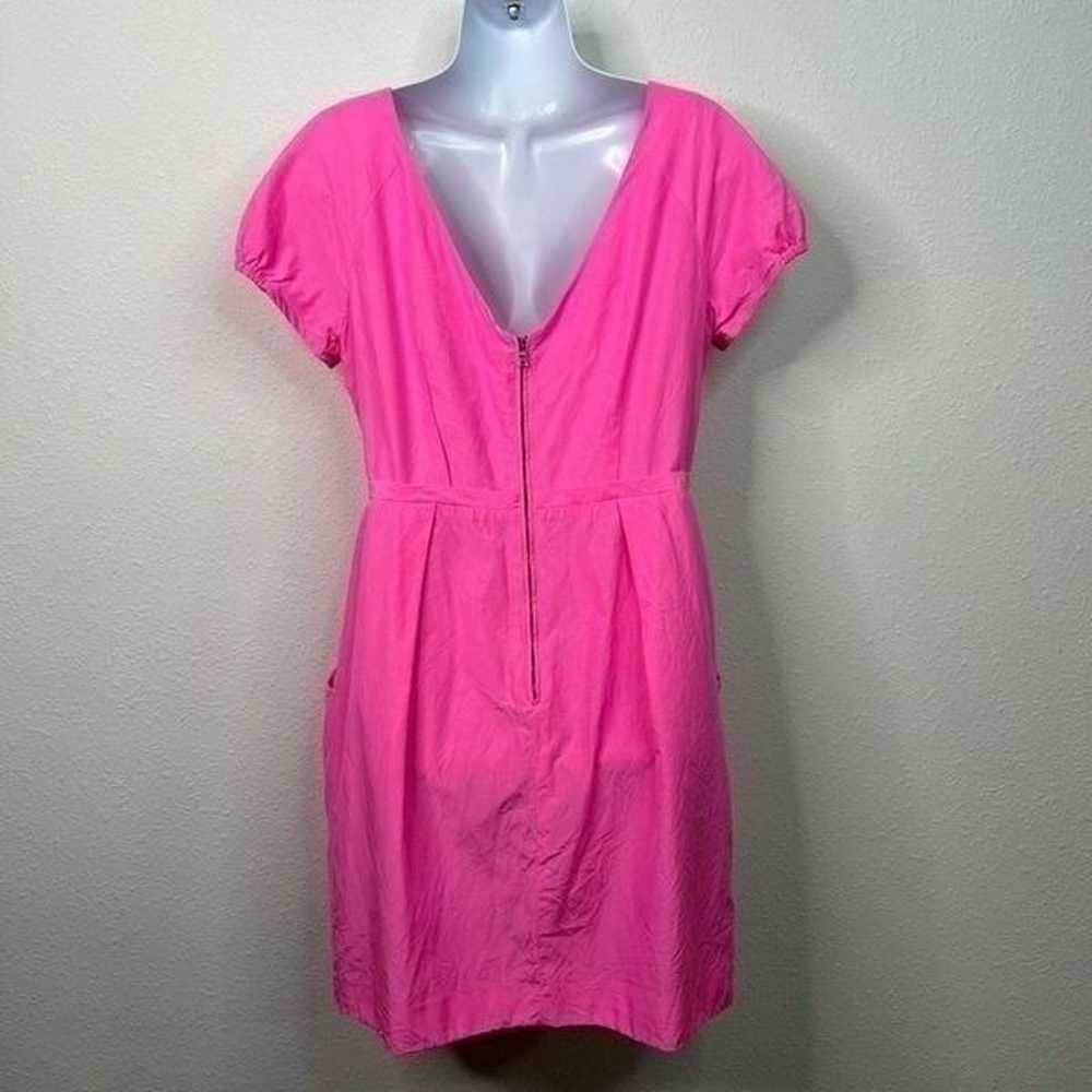 J Crew Silk Pink Barbiecore Babydoll Sheath Puff … - image 7