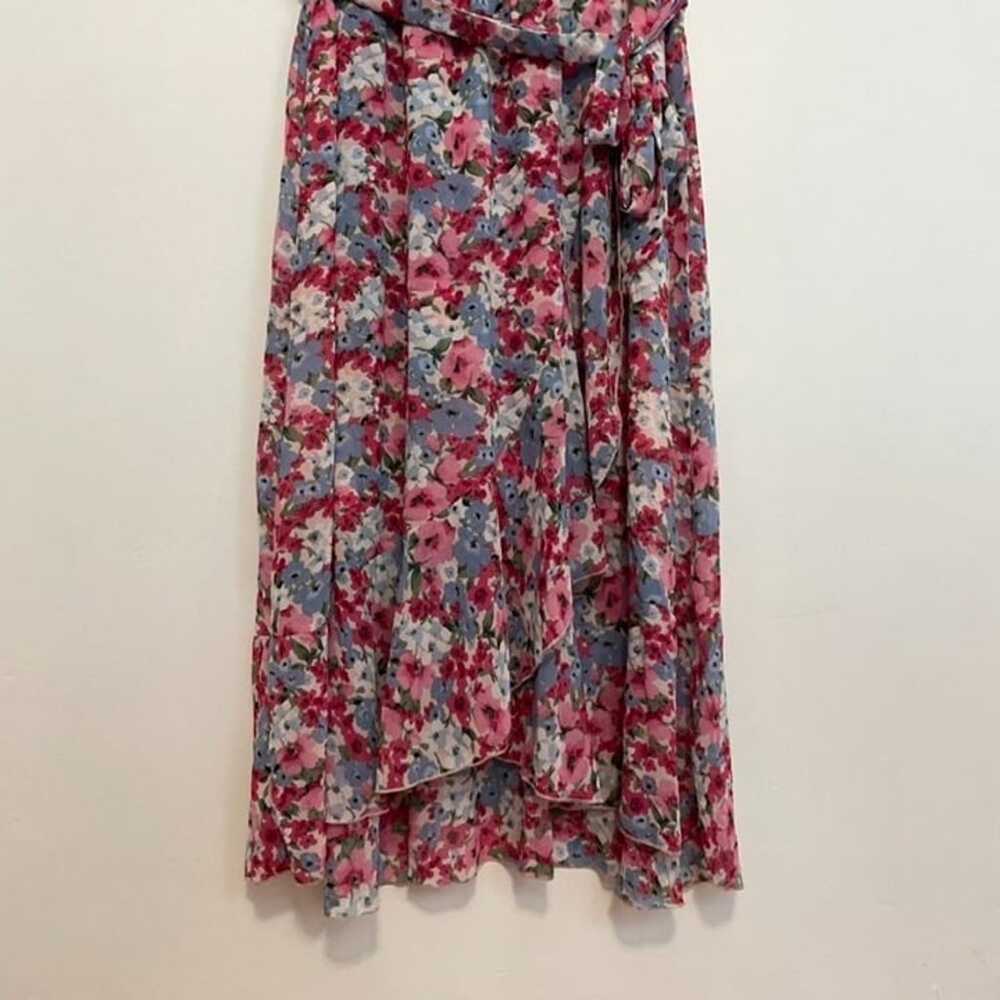 PRETTYGARDEN Floral Boho Dress Wrap V-Neck Short … - image 2