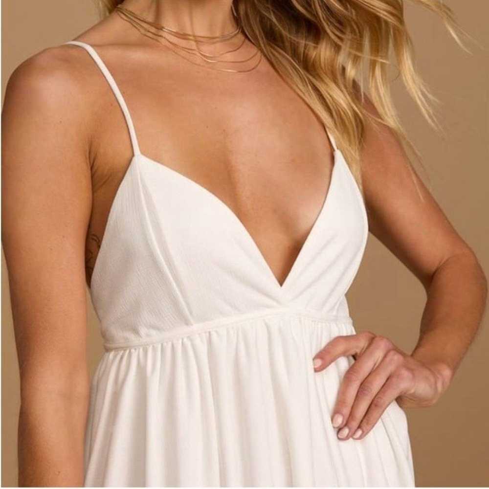 Lulu’s Day of Sunshine White Babydoll Mini Dress … - image 2