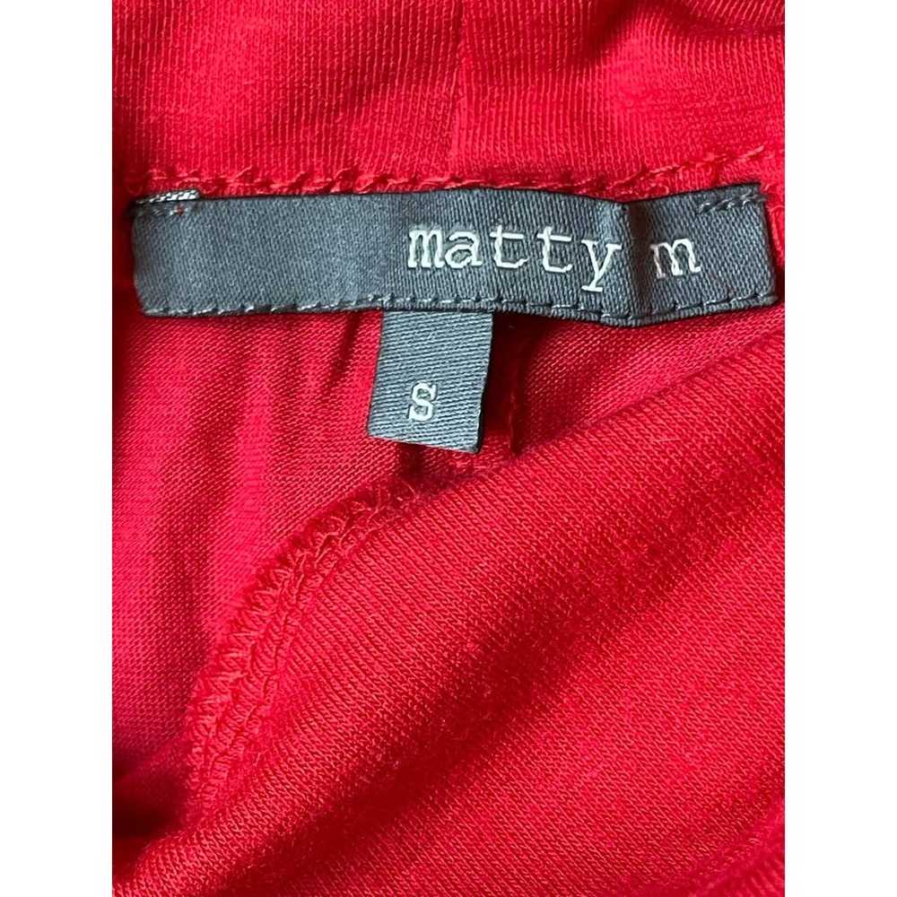 Matty M Red Crinkle Pleated Convertible Strapless… - image 11