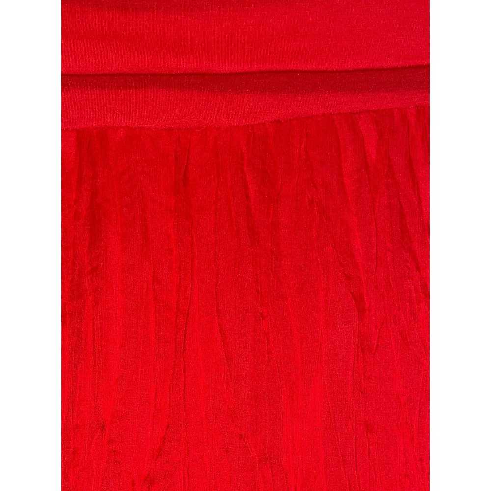 Matty M Red Crinkle Pleated Convertible Strapless… - image 6