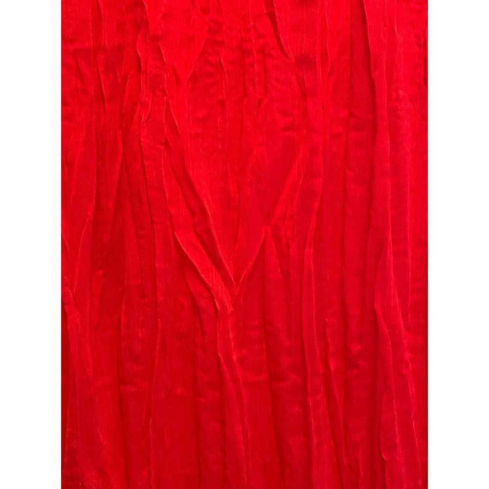 Matty M Red Crinkle Pleated Convertible Strapless… - image 7