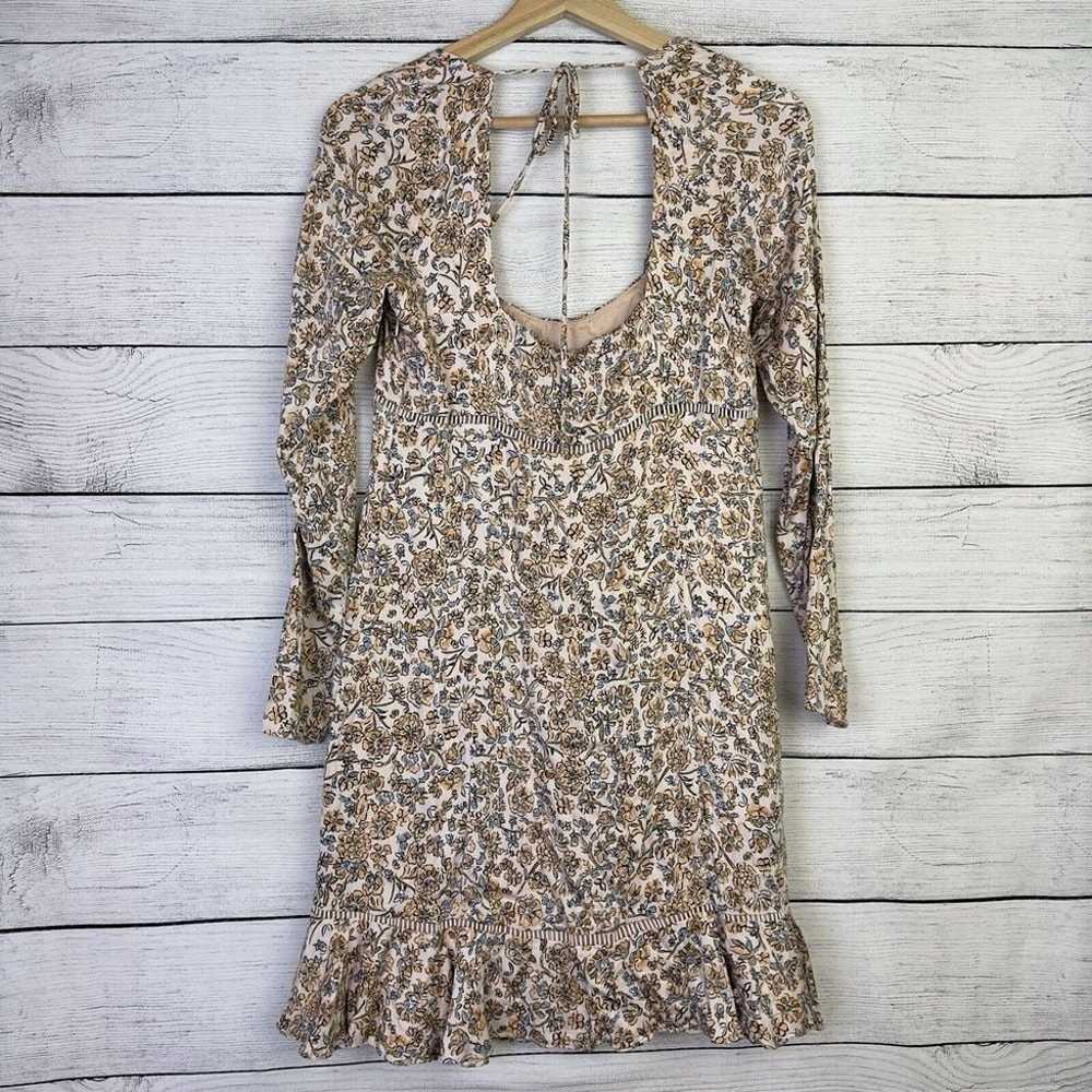 Free People Boheme Floral Mini Dress Size 12 Ivor… - image 7