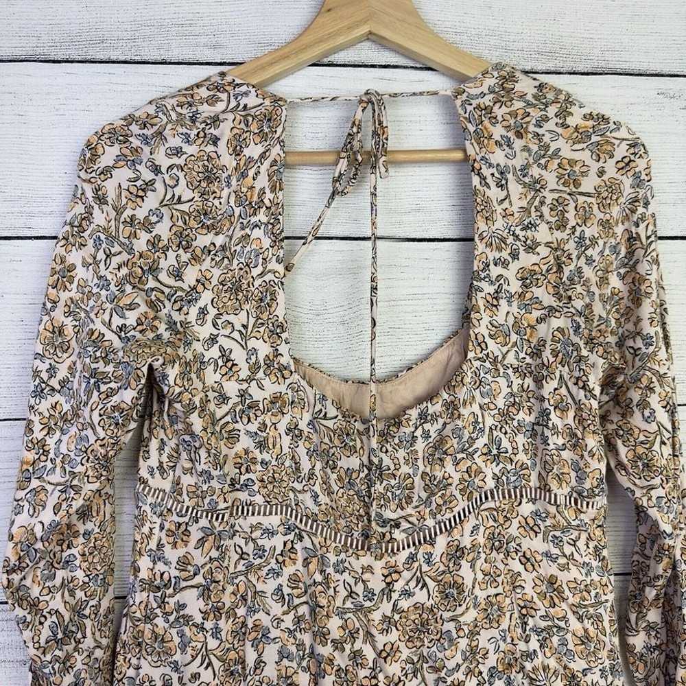 Free People Boheme Floral Mini Dress Size 12 Ivor… - image 8